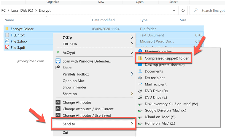 Créer un fichier ZIP sous Windows