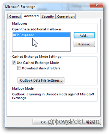 Ajouter une boîte aux lettres Outlook 2013 - Cliquez sur OK pour enregistrer