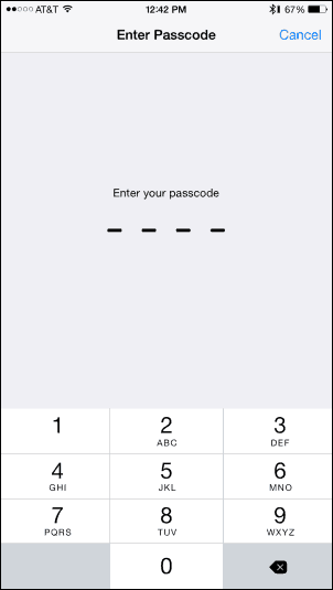 Entrez le mot de passe - Ajouter une empreinte digitale à Touch ID