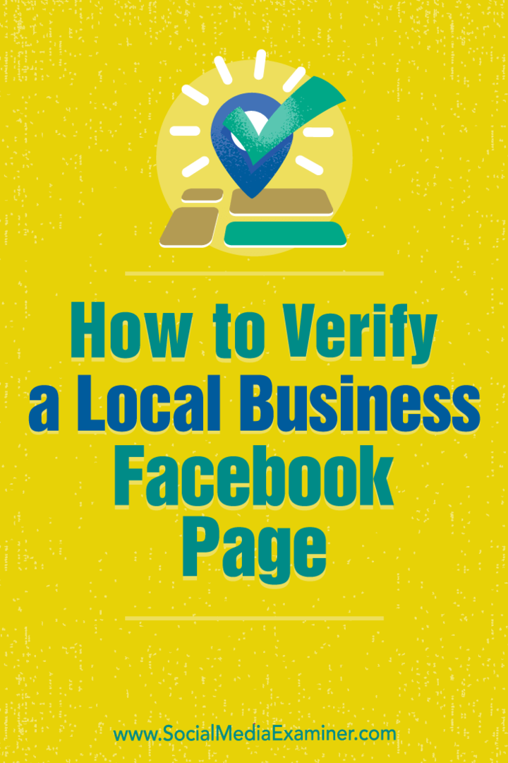 Comment vérifier une page Facebook pour une entreprise locale: Social Media Examiner