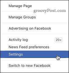 L'option Paramètres de mise en page classique de Facebook