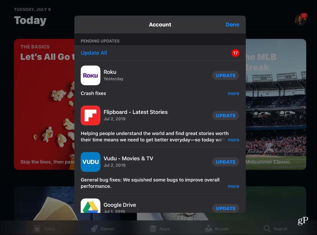 Comment rechercher et mettre à jour manuellement des applications sur iOS 13 dans l'App Store