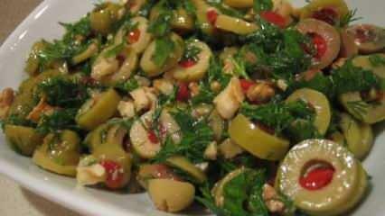 Comment faire une salade d'olives vertes? Salade d'olives façon Hatay