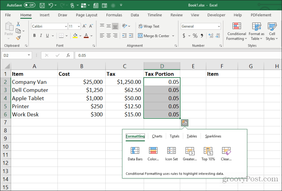 résultat du collage d'un calcul