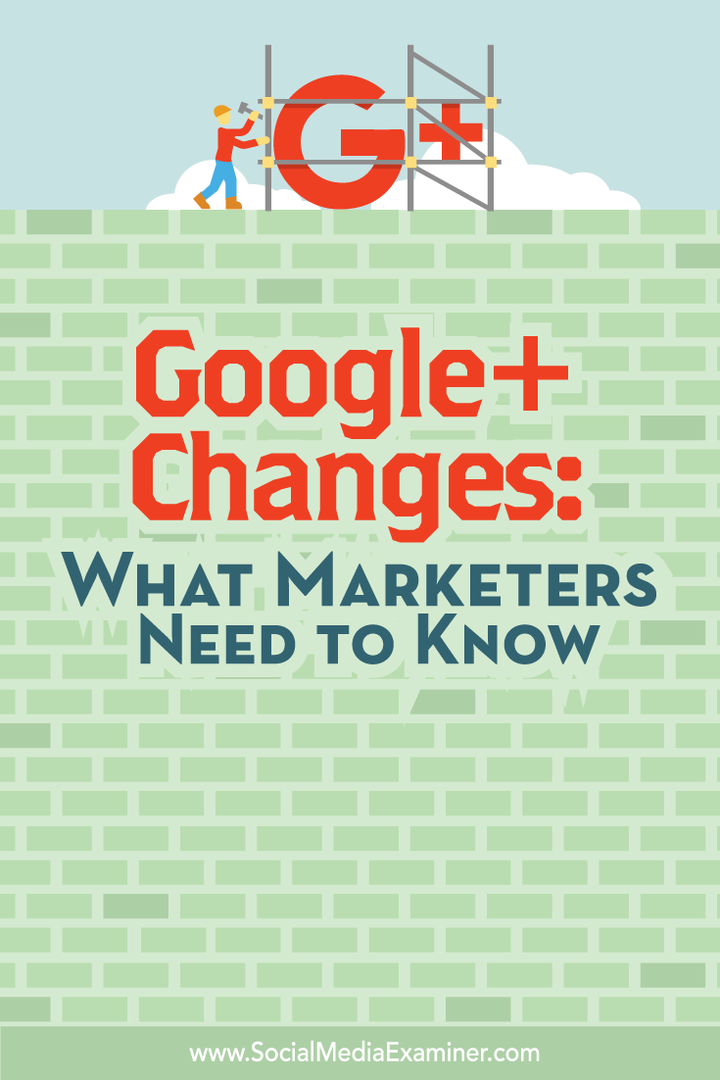 Changements Google+: ce que les spécialistes du marketing doivent savoir: examinateur des médias sociaux