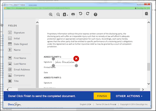 docuSign pour Word