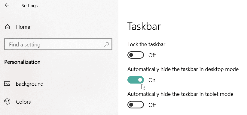 Masquer automatiquement la barre des tâches Windows fixe en plein écran