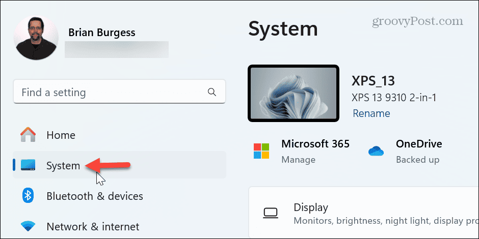 paramètres système Windows 11