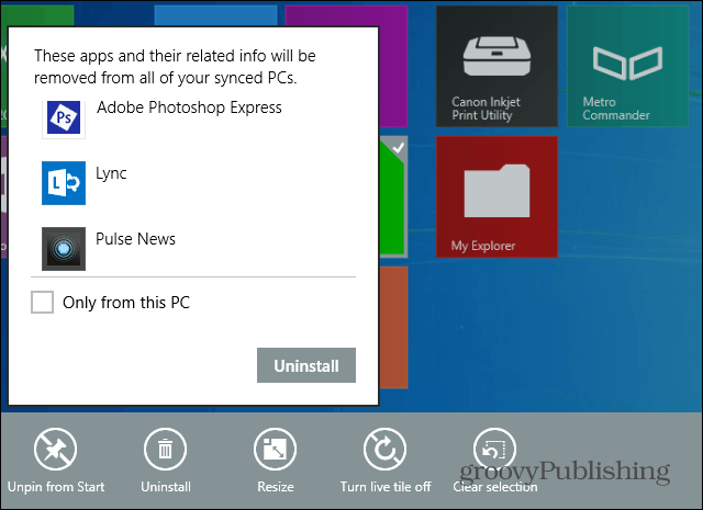 Windows 8.1 facilite la désinstallation de plusieurs applications à la fois