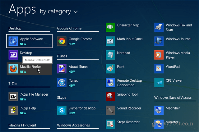 Toutes les applications Windows 8.1