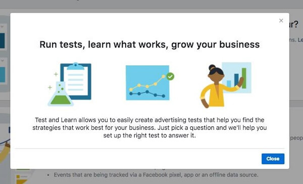 Facebook Business Manager déploie un nouvel outil de test et d'apprentissage.