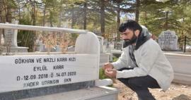 La victime du tremblement de terre Gökhan Kara a brisé les cœurs! Le père en deuil ne pouvait pas quitter la tombe de sa fille