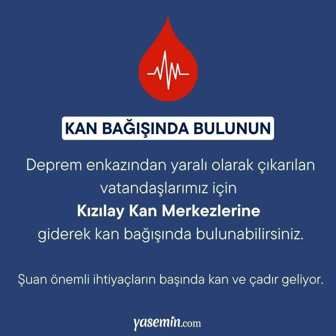 N'oubliez pas de donner du sang pour les victimes du tremblement de terre