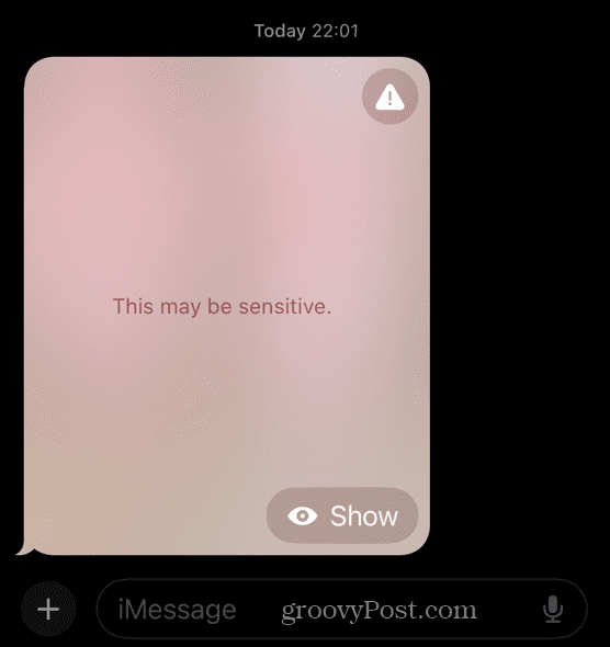iOS image sensible floue