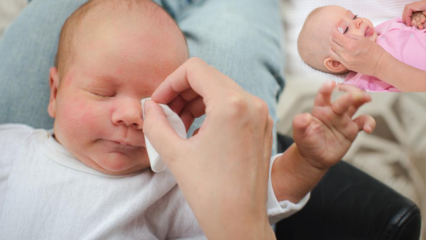 Comment éliminer les bavures chez les bébés? Provoque des ronflements oculaires chez les bébés? Massage bavures au lait maternel