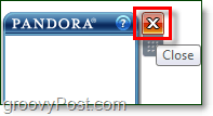 fermez tous les gadgets Windows 7, y compris Pandora