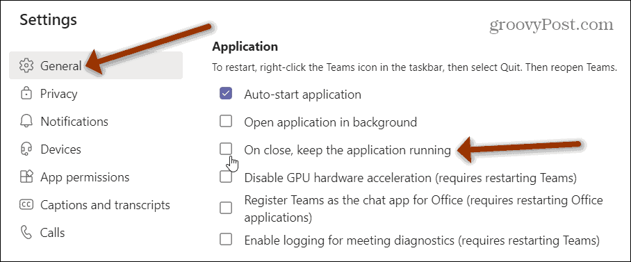 Section application Microsoft Teams