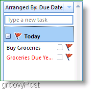 Capture d'écran: Barre des tâches d'Outlook 2007 