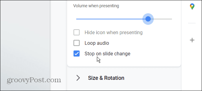 Options audio google slides