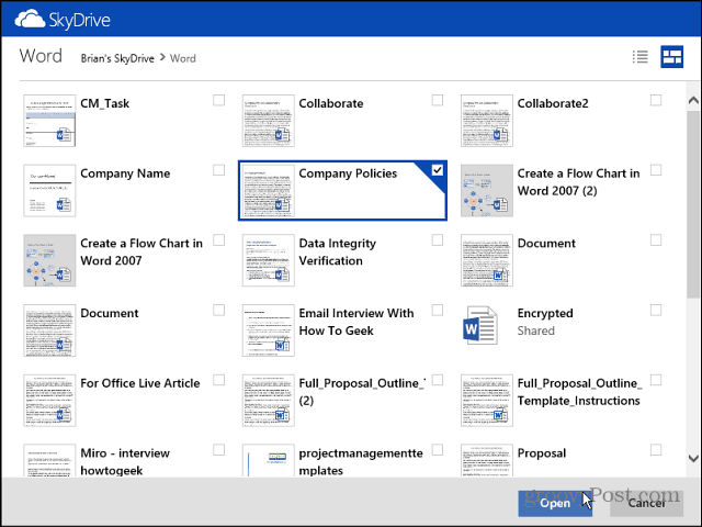 Comment partager des fichiers de SkyDrive dans Outlook.com