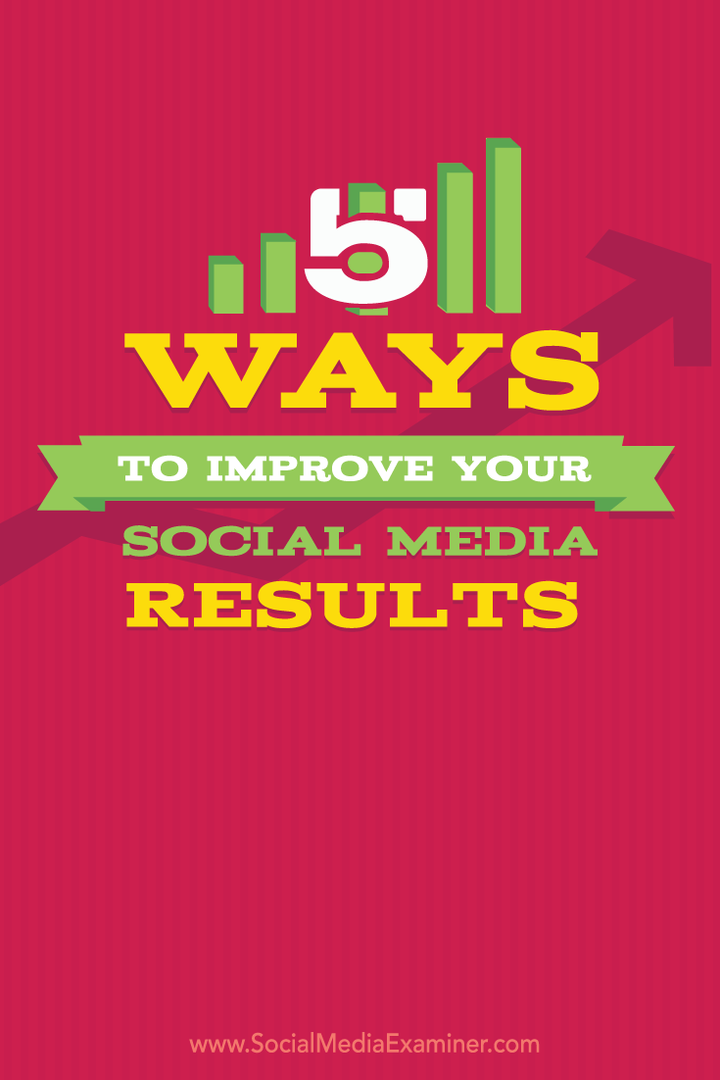 5 façons d'améliorer vos résultats sur les réseaux sociaux: Social Media Examiner
