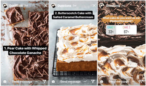 Le magazine alimentaire Bake From Scratch a donné à ses abonnés Instagram le contrôle de leur calendrier de contenu avec ce sondage rapide.