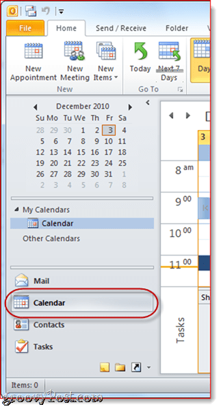 Google Agenda vers Outlook 2010