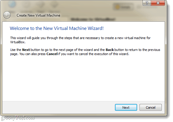assistant de nouvelle machine virtuelle virtualbox