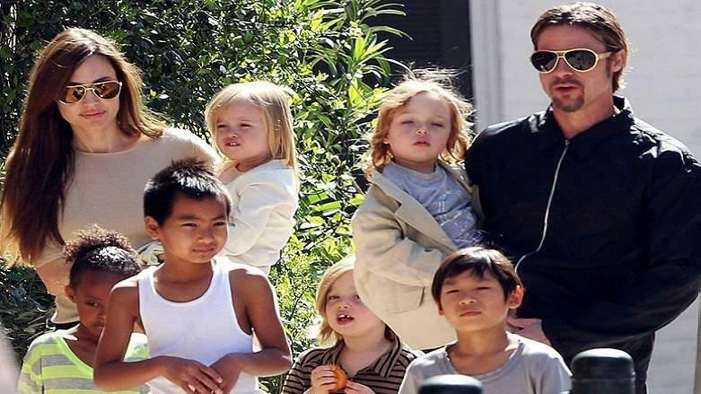 Angelina Jolie, Brad Pitt et ses enfants