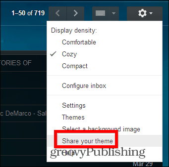 Les thèmes personnalisés Gmail partagent votre thème 2