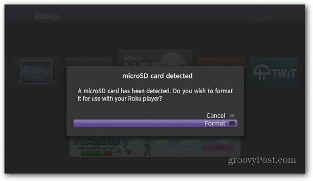 Carte microSD détectée