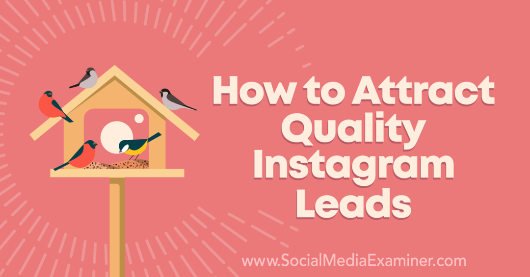 Comment attirer des leads Instagram de qualité par Anna Sonnenberg sur Social Media Examiner.