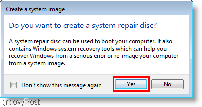 Windows 7: créer une image système