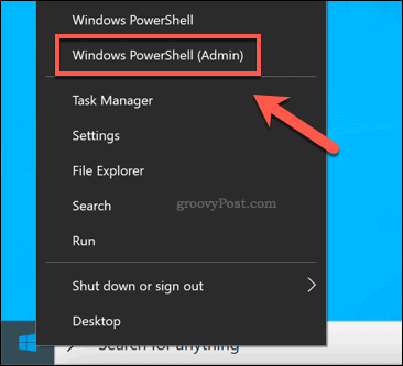 Lancement d'une fenêtre Windows PowerShell