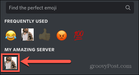 discord mobile select réaction