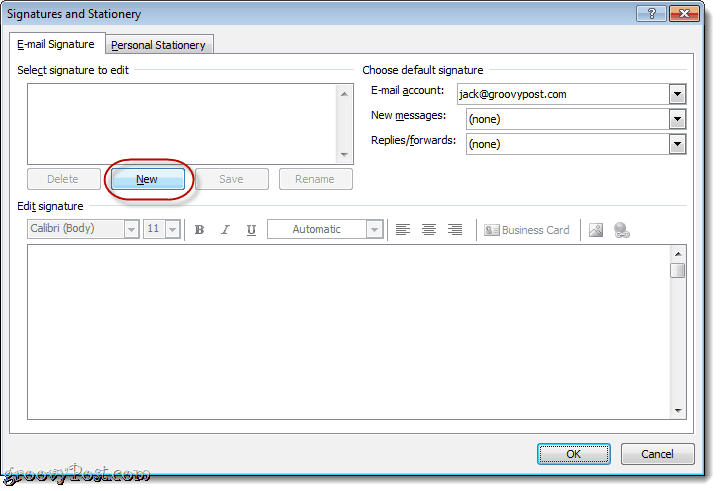 Joindre une carte de visite dans la signature électronique d'Outlook 2010