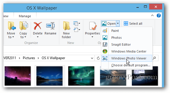 Choisissez Program Windows Explorer