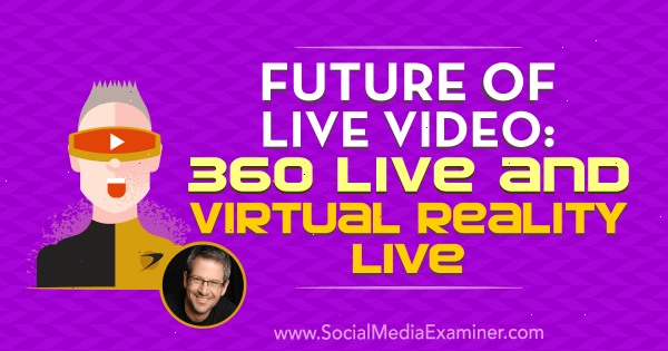Future of Live Video: 360 Live et Virtual Reality Live avec des informations de Joel Comm sur le podcast marketing des médias sociaux.