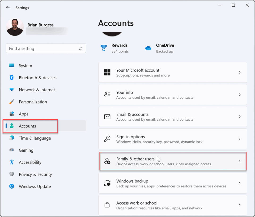 paramètres des comptes créer un compte invité sur Windows 11