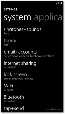 Windows Phone 8 personnaliser les paramètres de l'écran de verrouillage