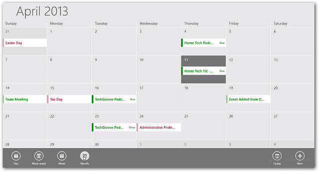 Comment ajouter des événements de calendrier Google dans l'application Calendrier de Windows 8