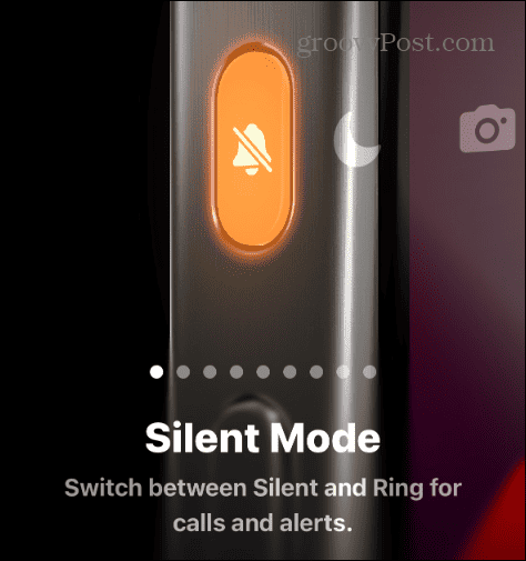bouton d'action mode silencieux ou sonnerie