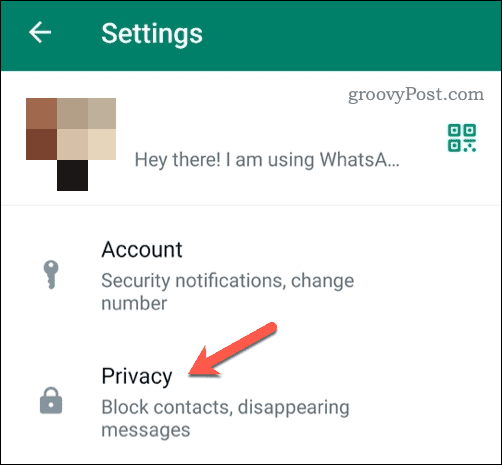 Ouvrez les paramètres de confidentialité Android
