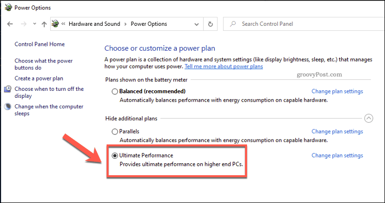 Activer le mode de performance ultime dans Windows 10