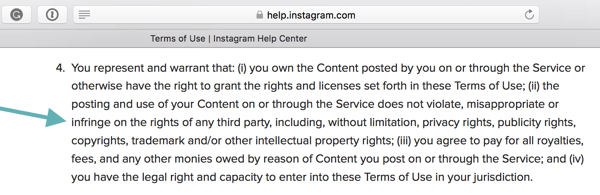 Les conditions d'utilisation d'Instagram stipulent que les utilisateurs doivent se conformer aux directives de la communauté.