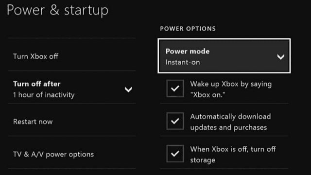 Économiseur d'énergie Xbox One