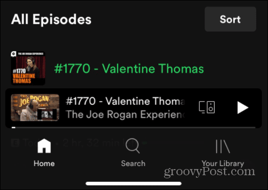 Utiliser les commandes vocales Spotify Podcast Joe Rogan JRE