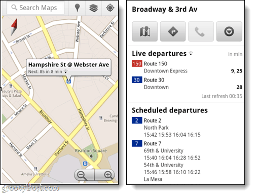 transit mobile pour google maps