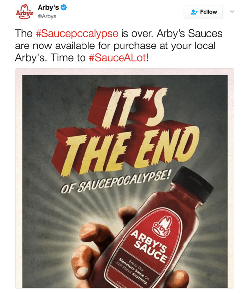 La sauce à la bouteille d'Arby a commencé par l'écoute sociale.