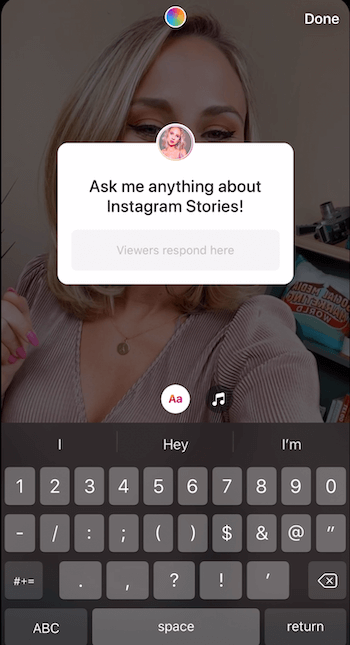 ajouter un autocollant de questions à l'histoire Instagram